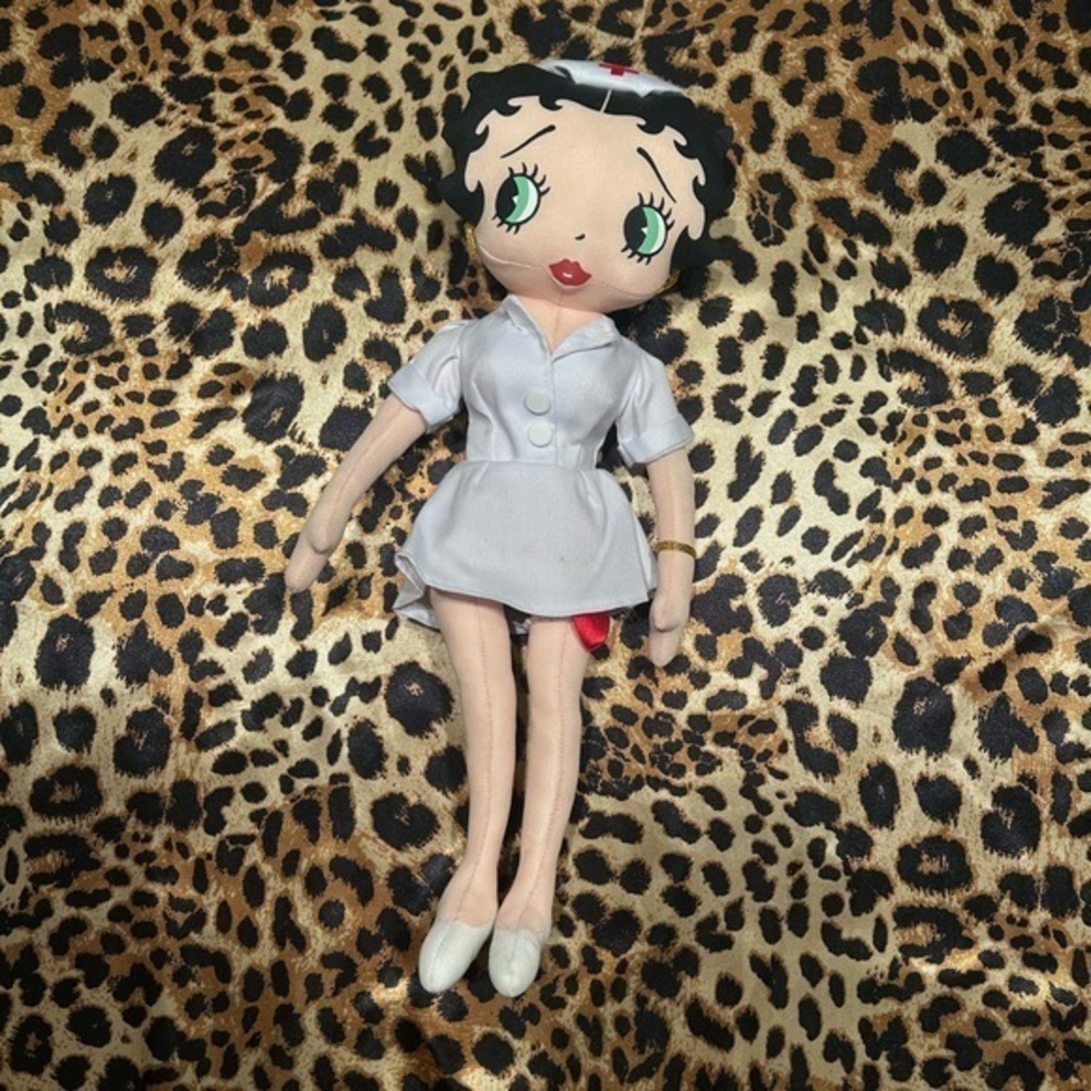 Vintage 1999 Betty Boop Plush Doll-Nurse Betty